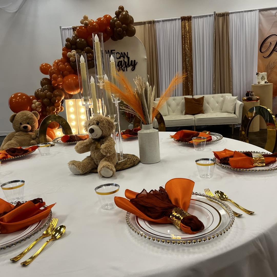 Teddy Bear Tablescape — baby shower by The Party Box & Co.