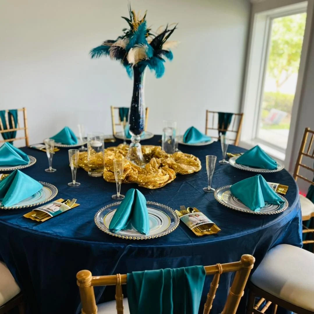 Teal & Gold Celebration — baby shower by The Party Box & Co.
