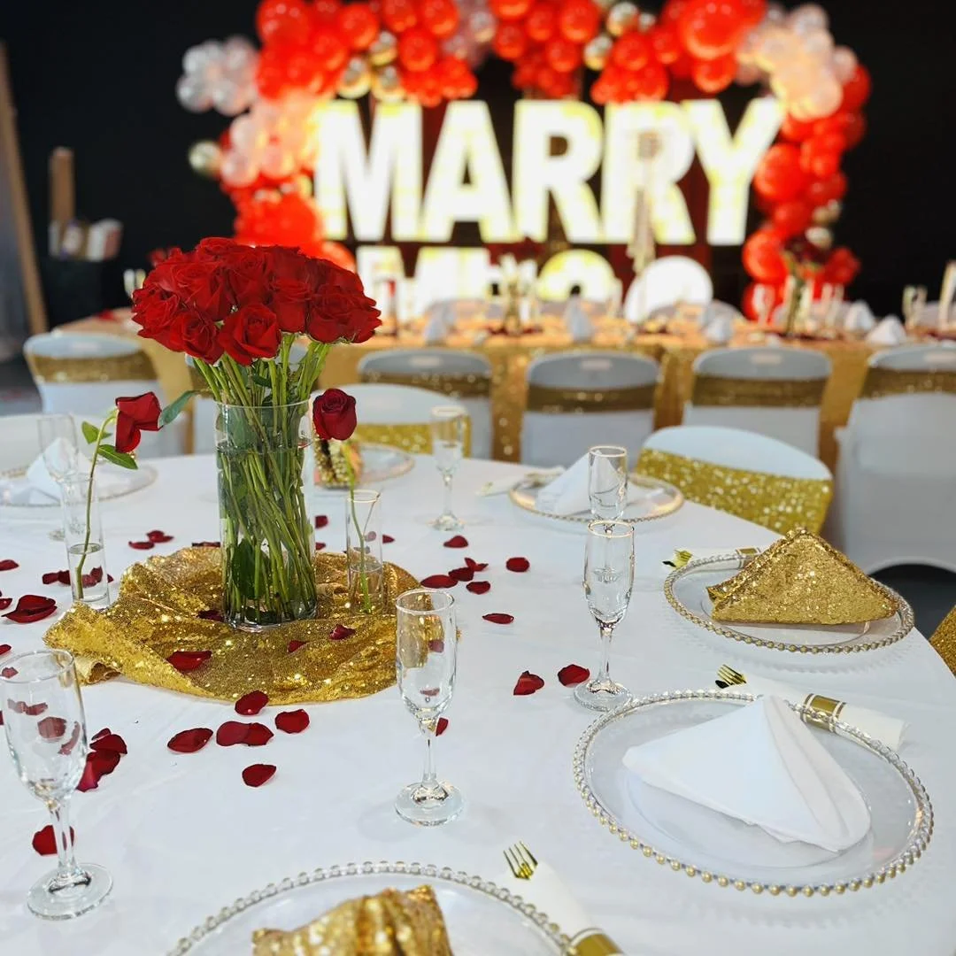 Rentals — Pink and gold dessert display